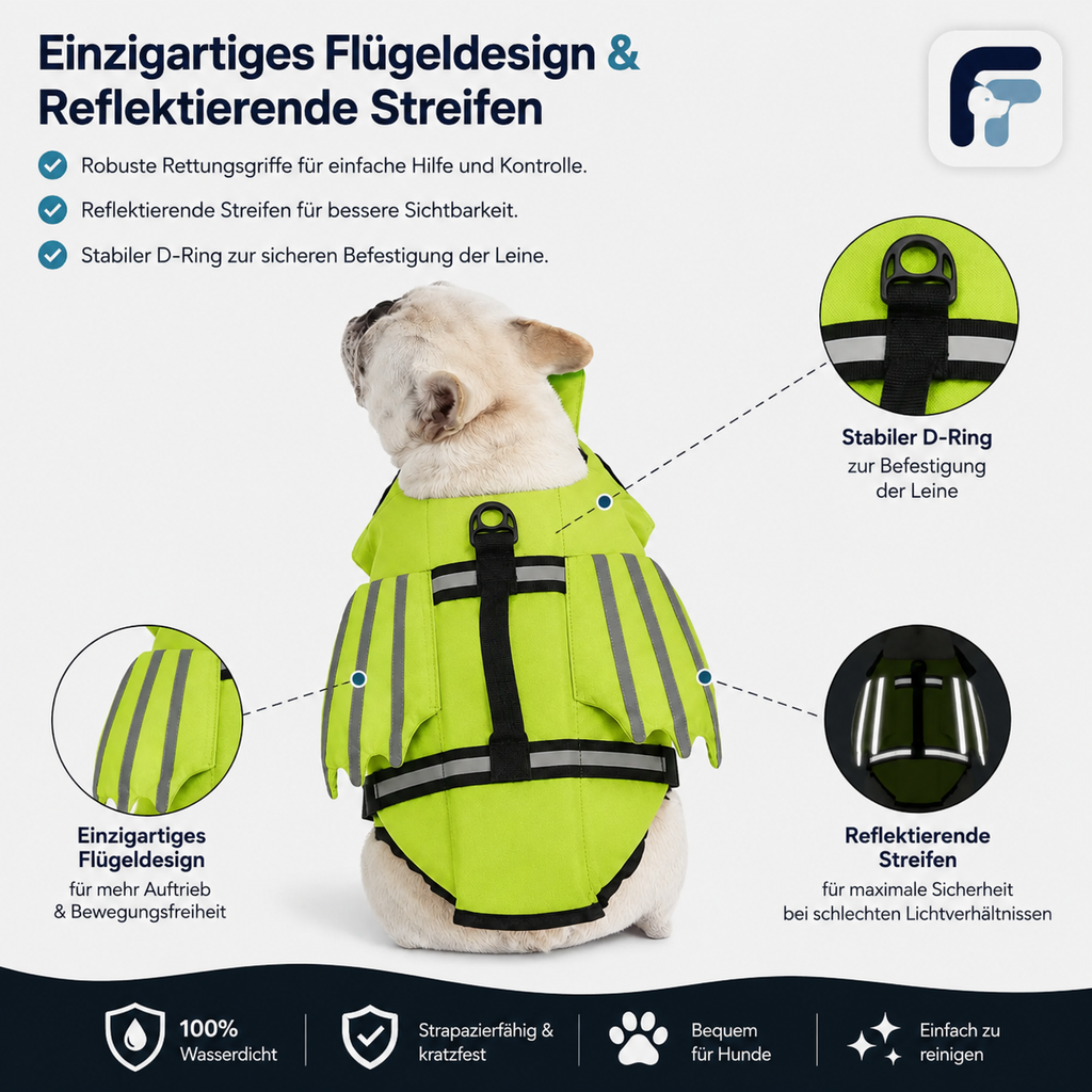 FYYT Paws™ Hunde-Schwimmweste Reflect Pro