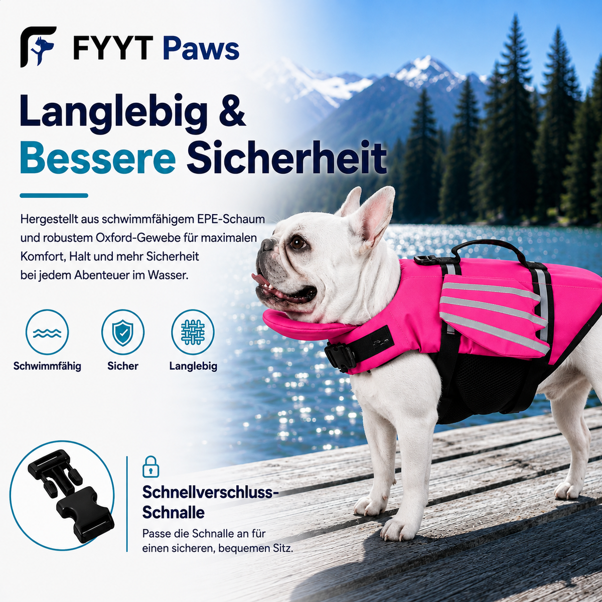 FYYT Paws™ Hunde-Schwimmweste Reflect Pro